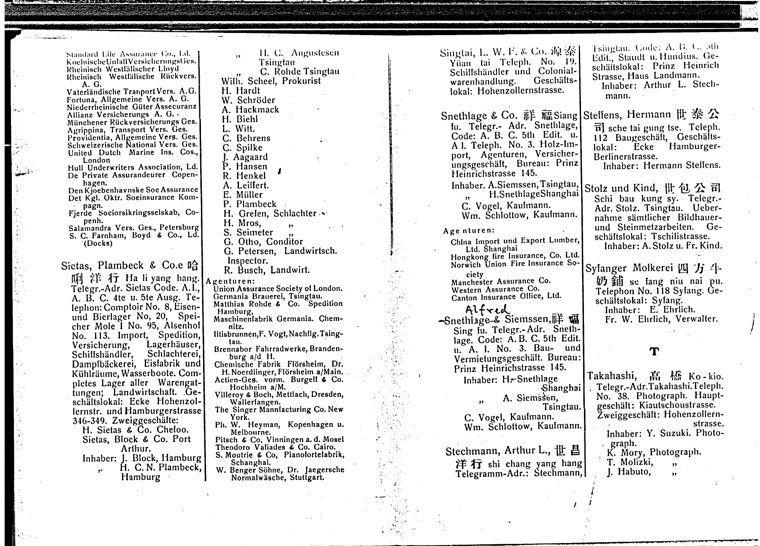 Takahashi directory entry, 1905