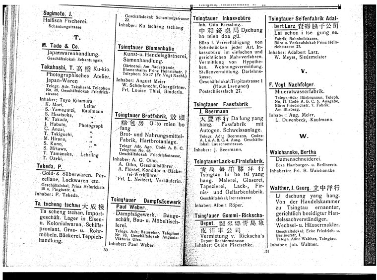 Takahashi directory entry, July 1914